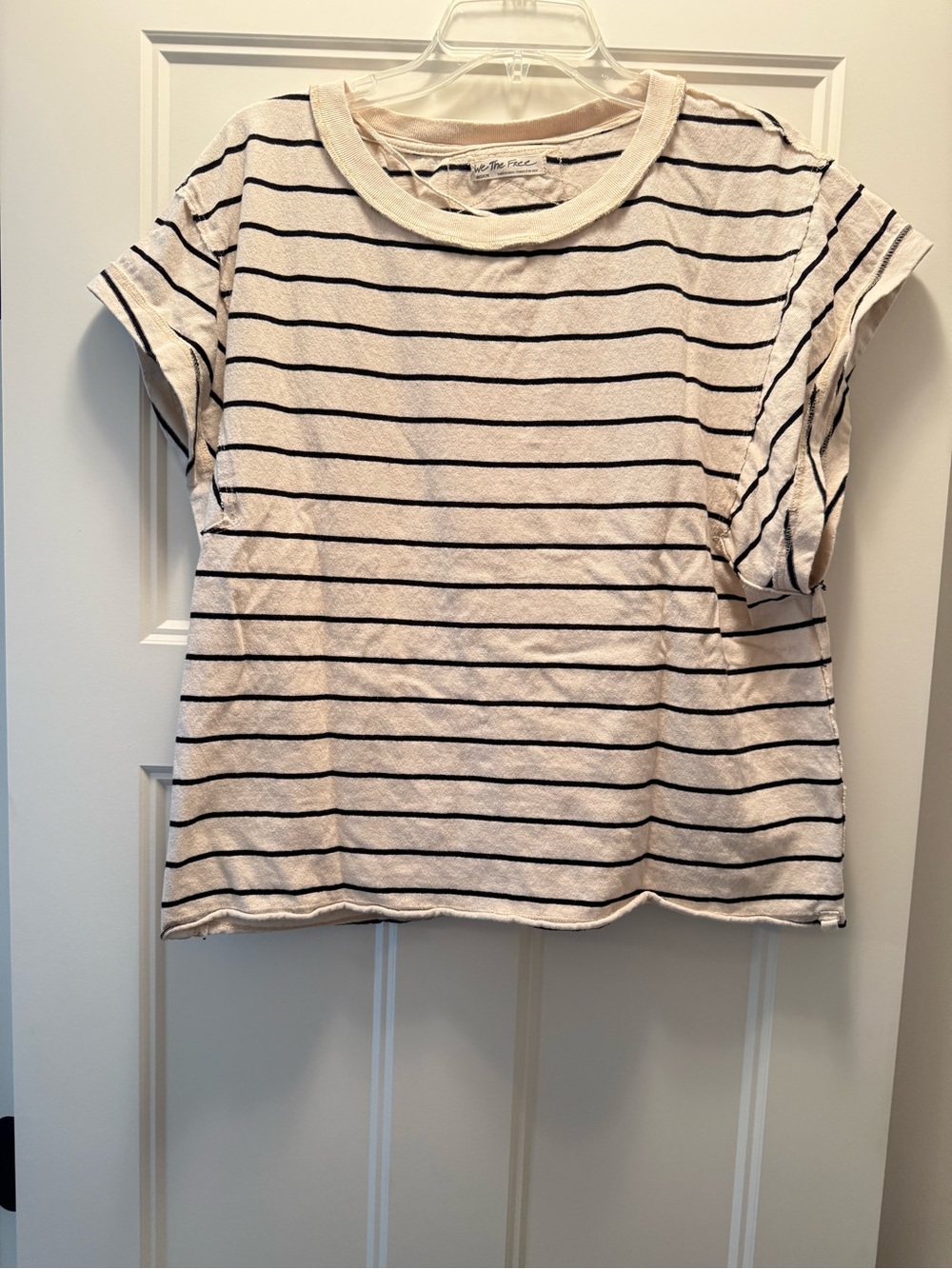 We The Free Kids Cream Tee with Black Stripes